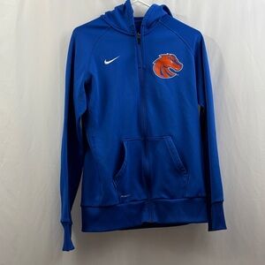 Nike Boise State University Broncos Hoodie Size Large Therma-Fit Idaho Full Zip